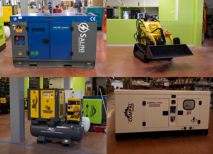 Generatori, skid, compressori e attrezzature
